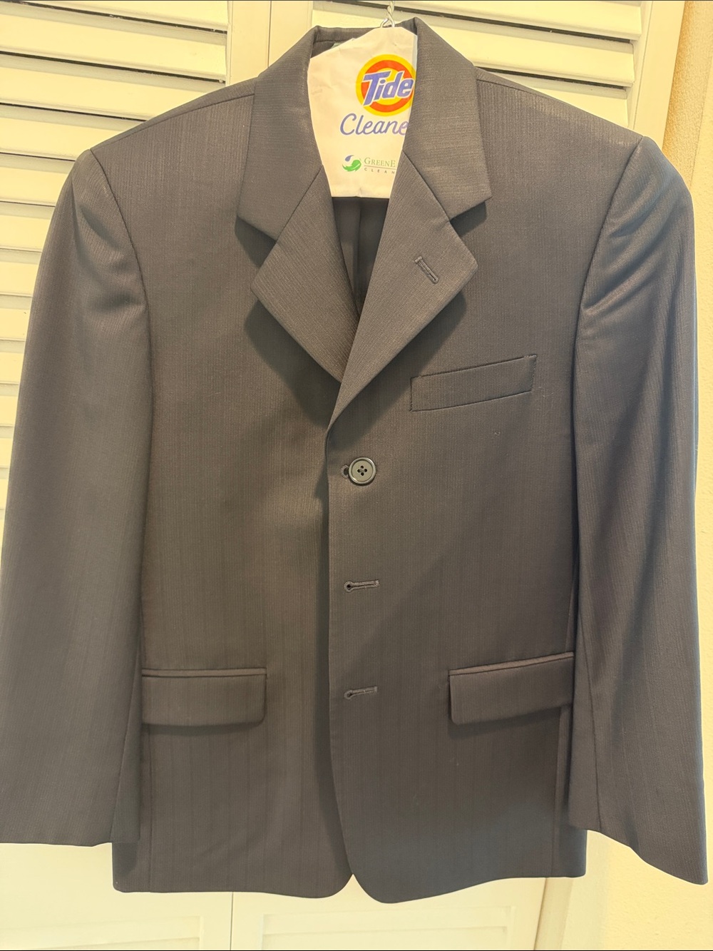 Boys' Black Single-Breasted Blazer Size 12